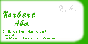 norbert aba business card